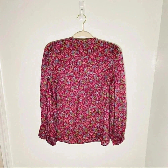 NEW Banjanan Jennifer Shirt Hedgehog Boysenberry Floral Bohemian Cottagecore - Picture 8 of 8